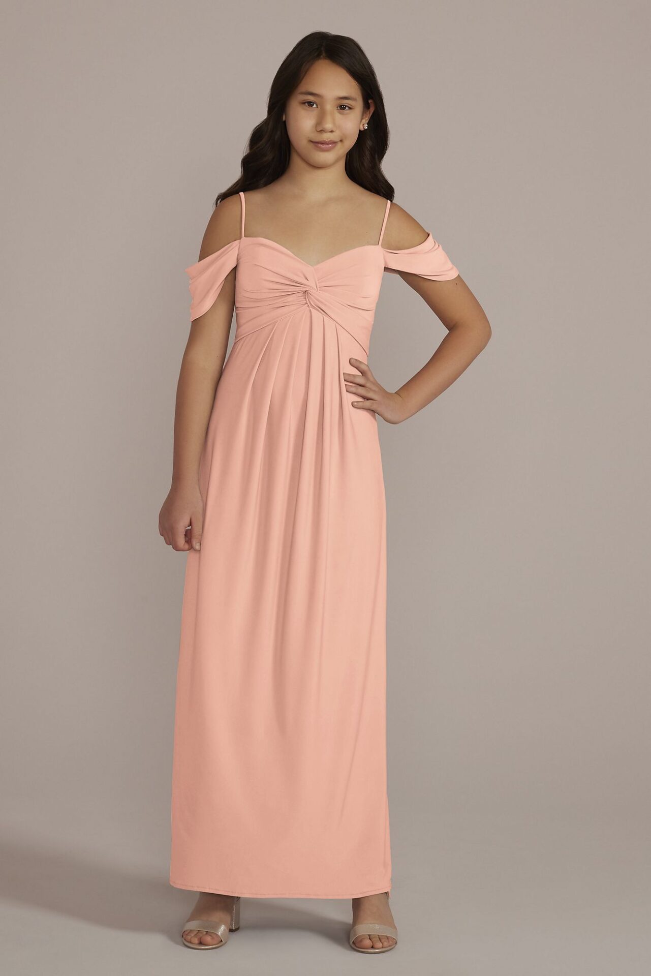 Jersey Twist Knot Junior Bridesmaid Dress JB9947