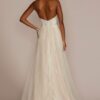 Lace Applique Halter Tall Plus Wedding Dress WG4071